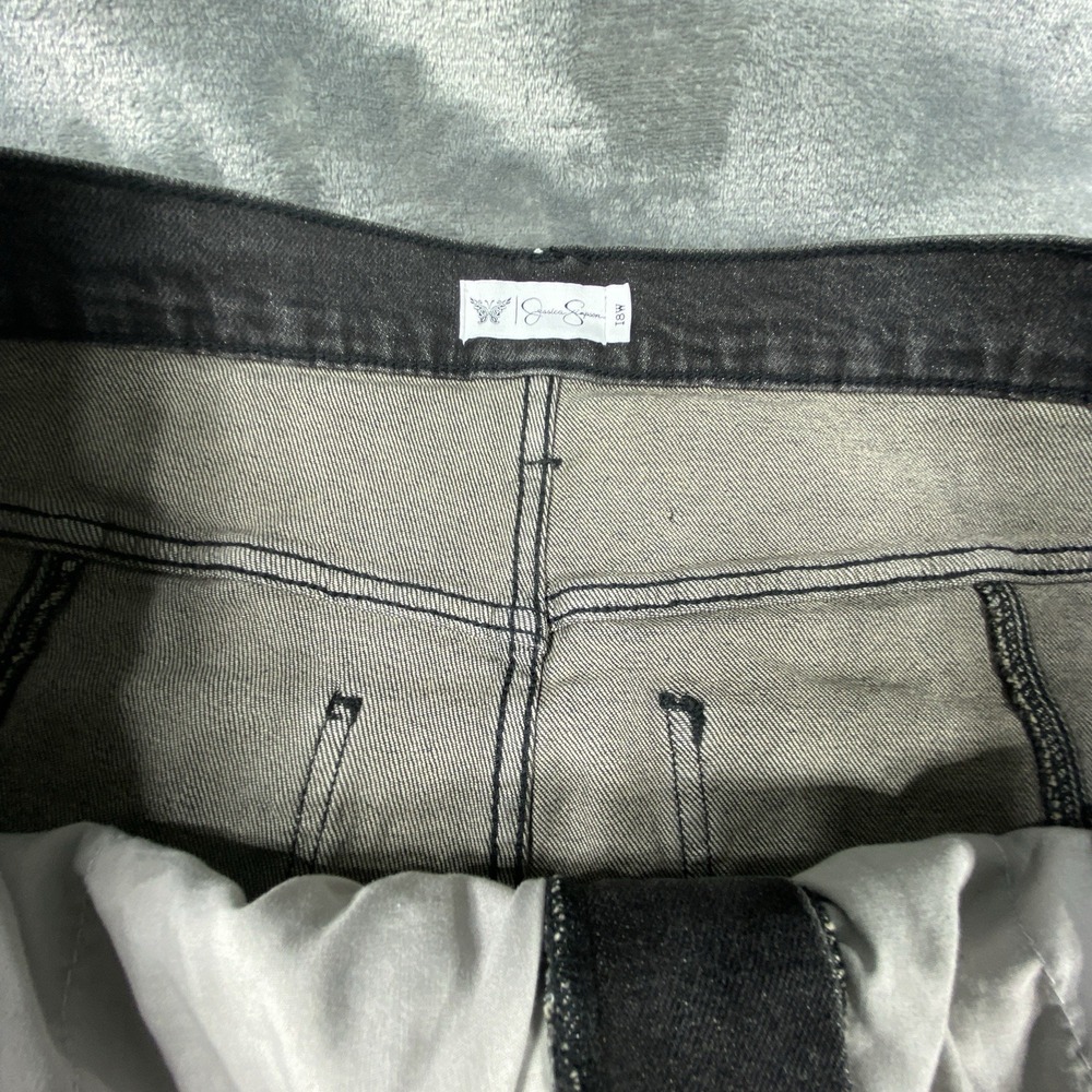 Jessica Simpson Myrtle Barrel Leg Jeans Women 18W Faded Black Wash Boho NEW - Picture 3 of 9